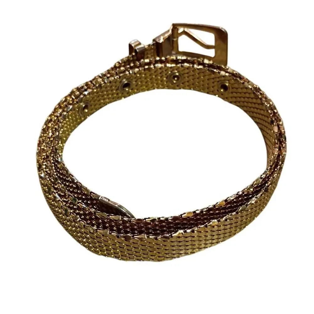 Vintage Gold Metallic Mesh Women's Belt 33